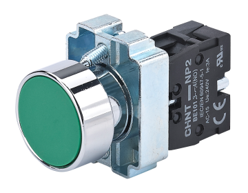 Кнопка NP2-BA31 без подсветки зеленая 1NO IP40
