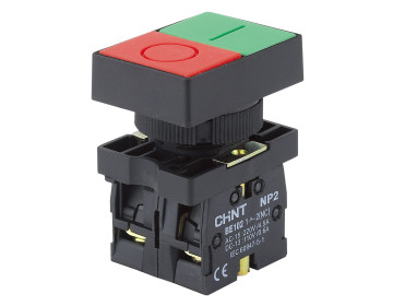 Кнопка двойная NP2-EL8325 без подсвидетеля 1НВ+1НЗ IP40