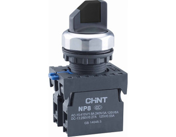 Перемикач з фіксацією NP8-20X/312 без підсвітки чорна 2NO IP65 