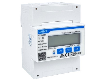 Счетчик электронный трехфазный на DIN-рейку DTSU666 (Smart meter) 3×230/400V 1,5(6)A RS485 4P MID