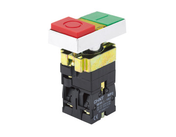 Двойная кнопка NP2-BW8465 1NO+1NC AC230В(LED) IP40