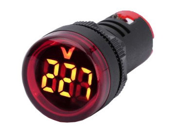 Индикатор цифровой ND3-22V YEL индикация напряжения 50-500В желтый АС50-500В